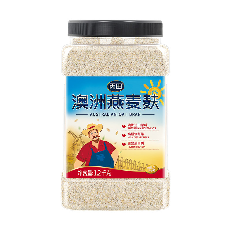 丙田澳洲纯燕麦麸皮进口代餐官方旗舰店正品无加蔗糖高纤粉原味