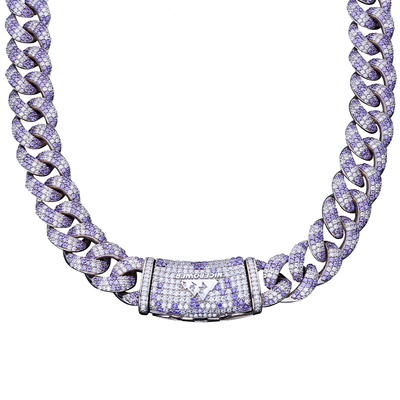 满钻古巴链#ONE电镀白金