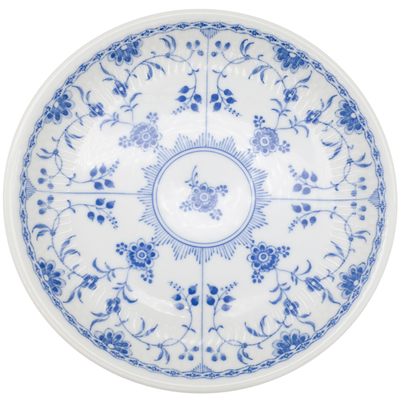 日本进口青花唐草圆形陶瓷意面盘