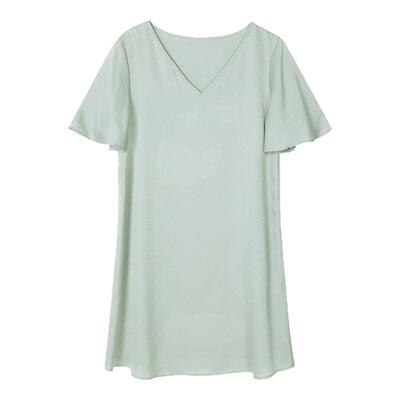 E－BRA睡裙家居服薄款喇叭袖夏季