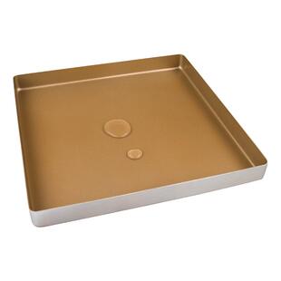 三能金色不沾长方形烤盘家用古早正方形金盘28x28蛋糕卷烘焙模具