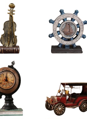 复古怀旧摆件酒柜书柜书架装饰品