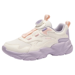 衍界4|鸿星尔克童鞋女童运动鞋春季紫色鞋子百搭防风儿童休闲鞋