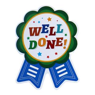 优秀奖励贴纸胸章不干胶小红花儿童表扬贴英语鼓励幼儿园大号教具