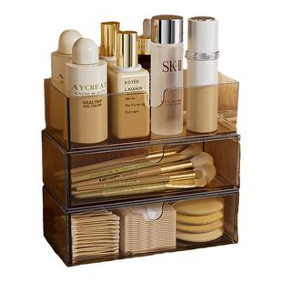 镜柜收纳盒分层卫生间浴室柜内隔板亚克力抽屉洗漱台化妆品置物架