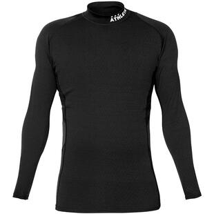 ATHLETA阿仕利塔长袖加绒紧身衣男跑步运动套装训练速干健身服