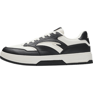 安踏百川板鞋男增高防滑低帮休闲鞋百搭小白鞋运动鞋子112548013