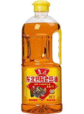 鲁花东北熟榨老豆油2L非转基因