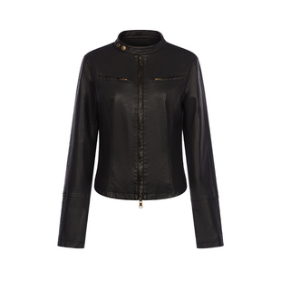 ANTIFORM背构 水洗酷飒风高级感夹克PU皮短款皮衣外套女2025新款
