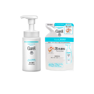 日本Curel珂润润浸洗面奶氨基酸泡沫洁面乳女敏感肌控油清洁男HQG