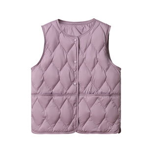 新款妈妈冬装短款羽绒马甲中年女装轻薄马夹中老年人内搭外穿背心