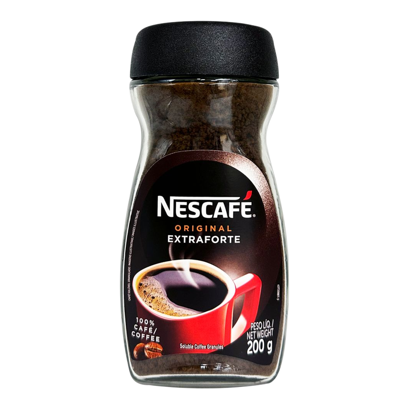 雀巢Nescafe 进口巴西特浓速溶咖啡粉200g办公通勤冲泡浓香咖啡版