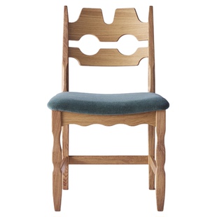 西班牙 Dusty Deco Razor Blade实木餐椅座椅软垫剃须刀造型餐厅