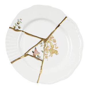 Seletti金缮创意24k盘子陶瓷餐盘高端轻奢ins餐具手工上色套装