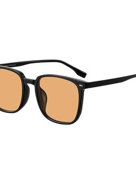 黑框茶色近视墨镜男款潮高级感