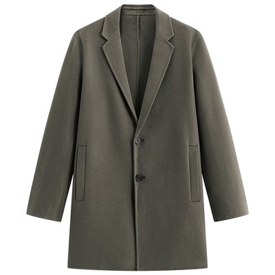 【商场同款】太平鸟男装毛呢大衣25冬季新款绵羊毛外套 B1AAF4205