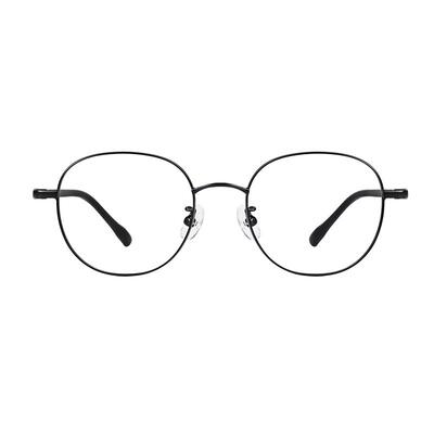 明月逸夫近视眼镜女黑框素颜有度数成品超轻多边形眼睛框男YF8277