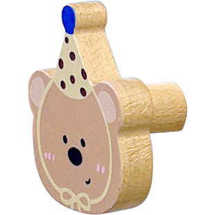 卡通柜门拉手儿童房衣柜橱柜门抽屉柜子把手实木单孔彩色陶瓷拉手