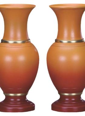 渐变纯铜香炉花瓶供灯佛具用品