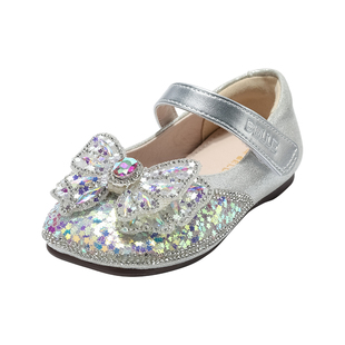 百丽童鞋小女孩公主鞋女童水晶鞋2026春季新款儿童亮片鞋时尚单鞋
