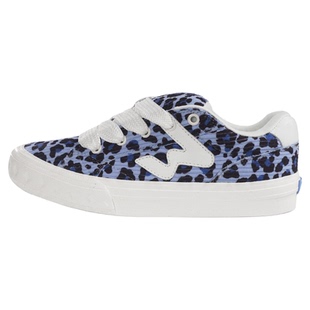 顽刻ollieskate蓝色豹纹贝果鞋冬季BAKE低帮男女W软底面包鞋板鞋