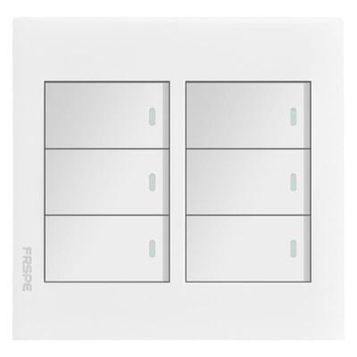 120型开关插座大面板暗装白色墙壁10A五六开双控家用五孔电源插座