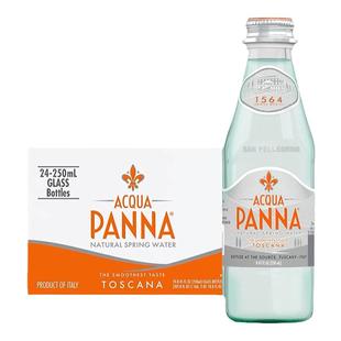 普娜天然矿泉水Acqua Panna250ml*24瓶 进口玻璃瓶装高端饮用水