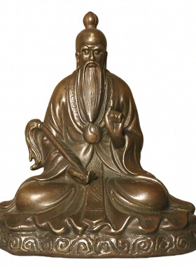 铜太上老君神像祖师爷道德天尊铜像保平安三清道祖家居纳福铜器