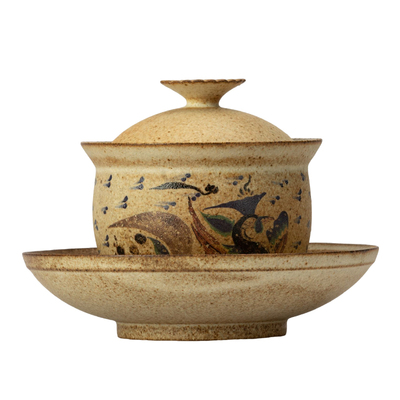 万仟堂敦煌联名朱雀神鸟盖碗