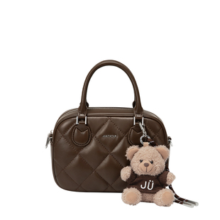 欧时纳华夫保龄球包2026年新款棕通勤大容量手提女包斜挎波士顿包