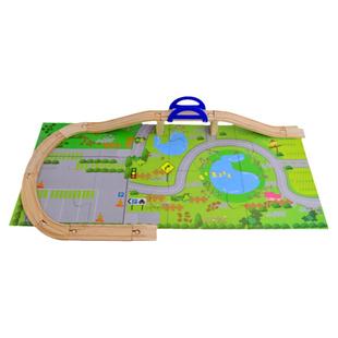 儿童益智火车轨道立交桥启蒙积木拼图大颗粒幼儿园拼装玩具男女孩