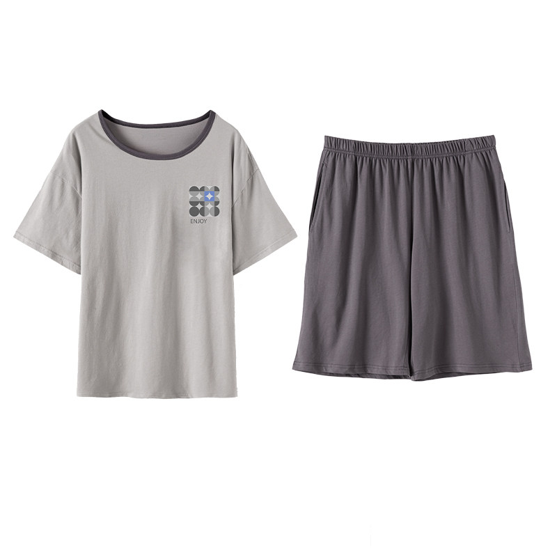 顶瓜瓜男士纯棉透气家居服套装
