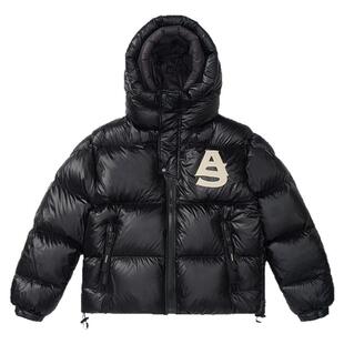 Alphastyle厚款冬季潮牌宽松双层帽短款羽绒服外套保暖户外男女款