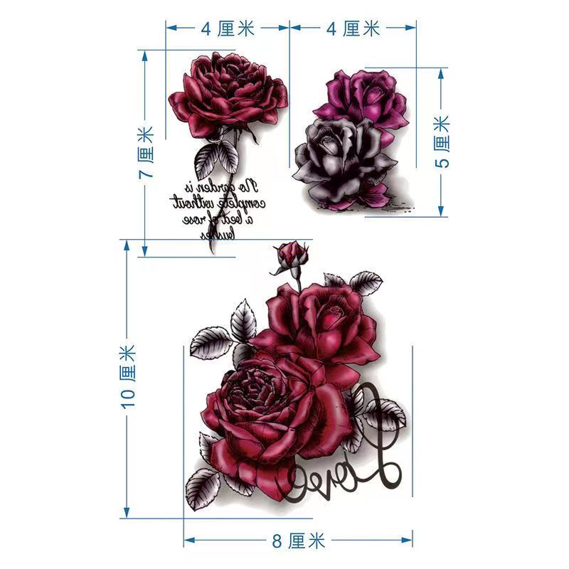 纹身贴私密3D立体防水女持久仿真性感剖腹产遮疤痕锁骨胸贴花蝴蝶
