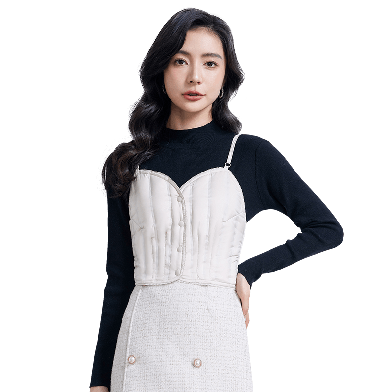 鸭鸭轻薄羽绒服马甲女