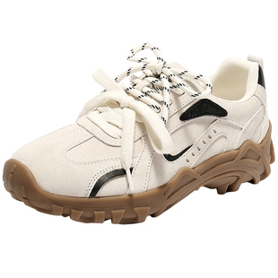 【新年礼物】森达月牙德训鞋女商场同款厚底休闲鞋复古板鞋XPY01