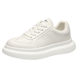 明星同款星期六男士板鞋增高厚底小白鞋休闲运动鞋子轻便系带男鞋