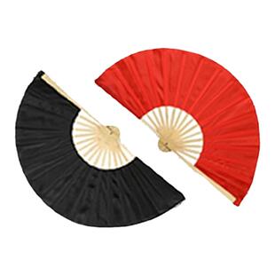 影时候舞蹈扇小影同款黑红双色古风中国风绸扇古典舞折扇跳舞扇子