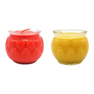 酥油灯厂家定制24小时平口莲花酥油灯酥油蜡烛无烟供佛供神佛灯