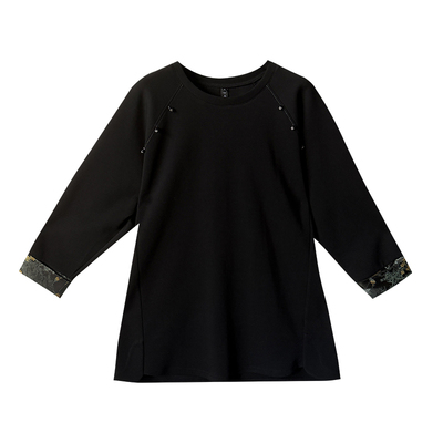 特大码女装复古国风卫衣宽松厚款