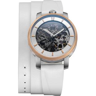 FOB手表女款R360进口个性单三环真皮表带手表时尚小表盘机械腕表