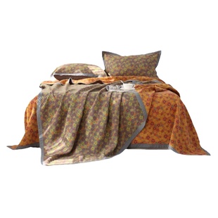 纯棉纱布床盖毯三件套成人家用毛巾被四季通用可机水洗全棉铺床单