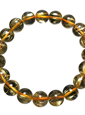 天然顺发金发晶手串送礼物情侣款