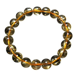 天然顺发金发晶手串浓密钛晶水晶手链素雅饰品清新配饰礼物情侣款