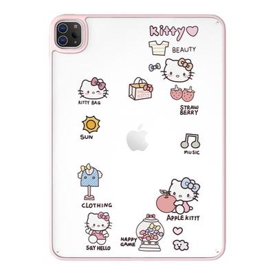 超创意适用无盖ipad11a16保护壳10代亚克力air45全包mini67磁吸笔槽10.2寸凯蒂猫pro11Air11硬后壳9.7平板套
