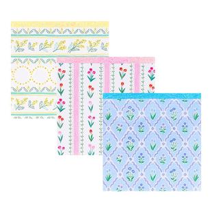 sunstar太阳星文具明媚春日系列花卉印花方型便签本易撕彩色印花内页备忘速记清单待办事项清单办公学习