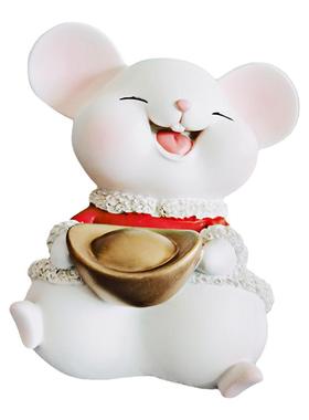 树脂卡通生肖鼠存钱罐可存可取