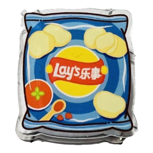 仿真卡通可爱童年零食袋便签夹高颜值ins风亚克力双面pp夹不规则照片夹封口夹资料固定试卷文件夹