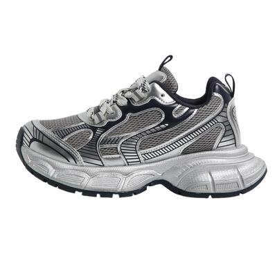 F21银灰厚底老爹鞋女2026新款