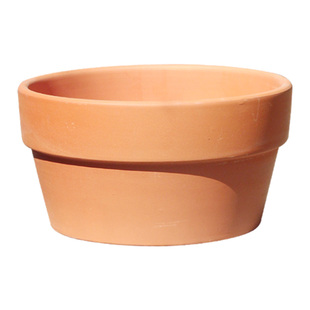 红陶矮扁多肉盆栽兰花盆植物圆口陶瓷粗陶泥瓦盆绿萝育苗大口径盆